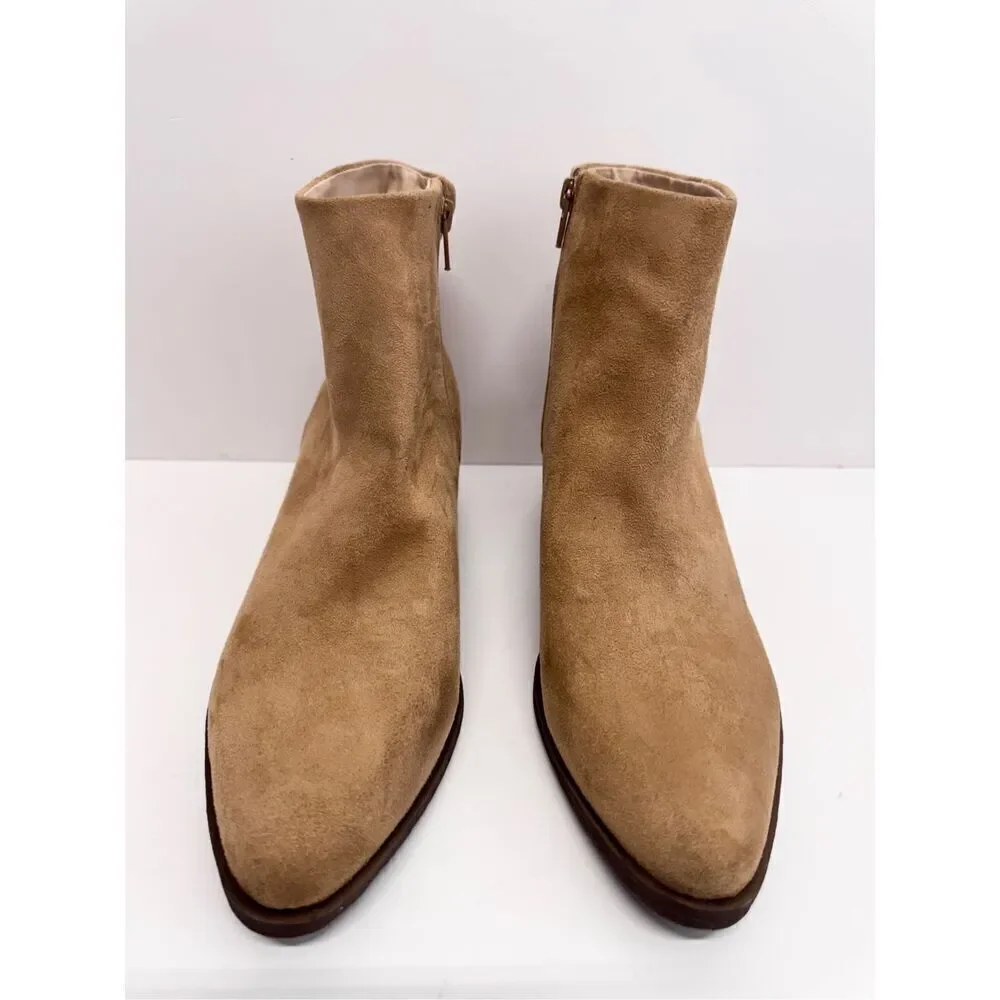 BP Western Boots Size 9.5 Tan in Beige Sand Block Heel‎ Ankle Booties